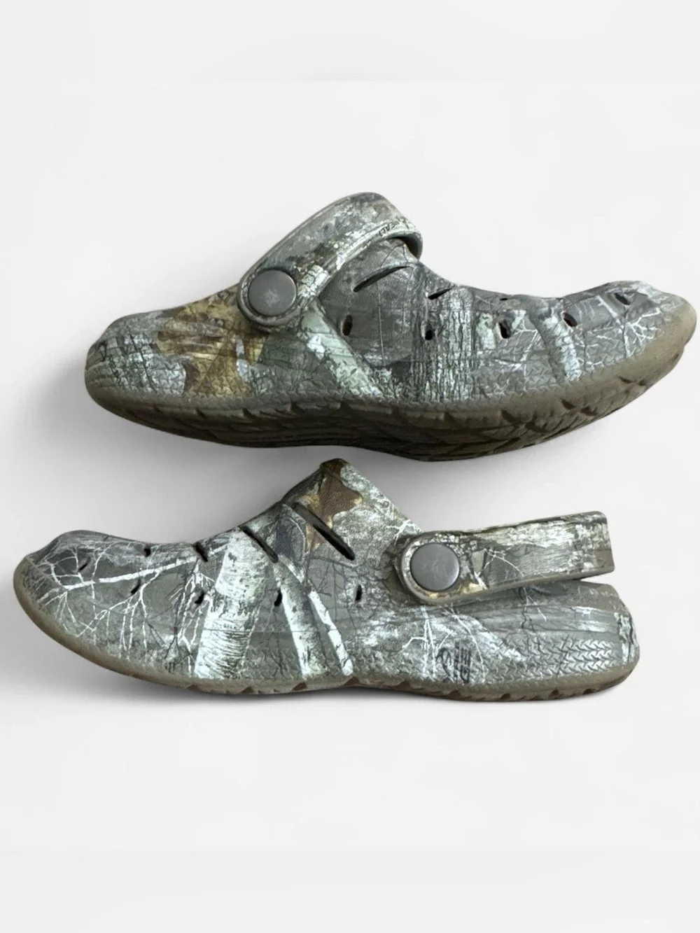 Kids Camouflage Slip-On Clog - Green/Brown